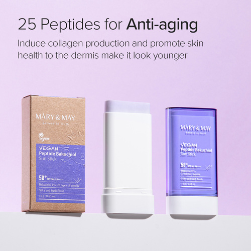 Mary&May Vegan Peptide Bakuchiol Sun Stick SPF50+ PA++++
